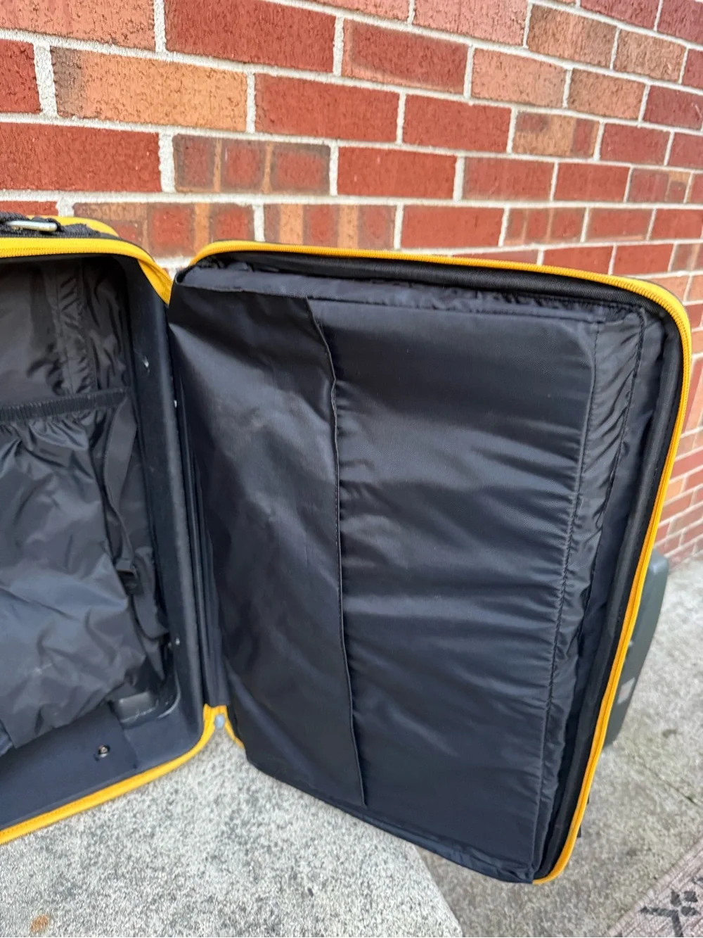 Briggs & Riley Half Moon Bay Yellow Rolling Carry On Suitcase Garment Bag